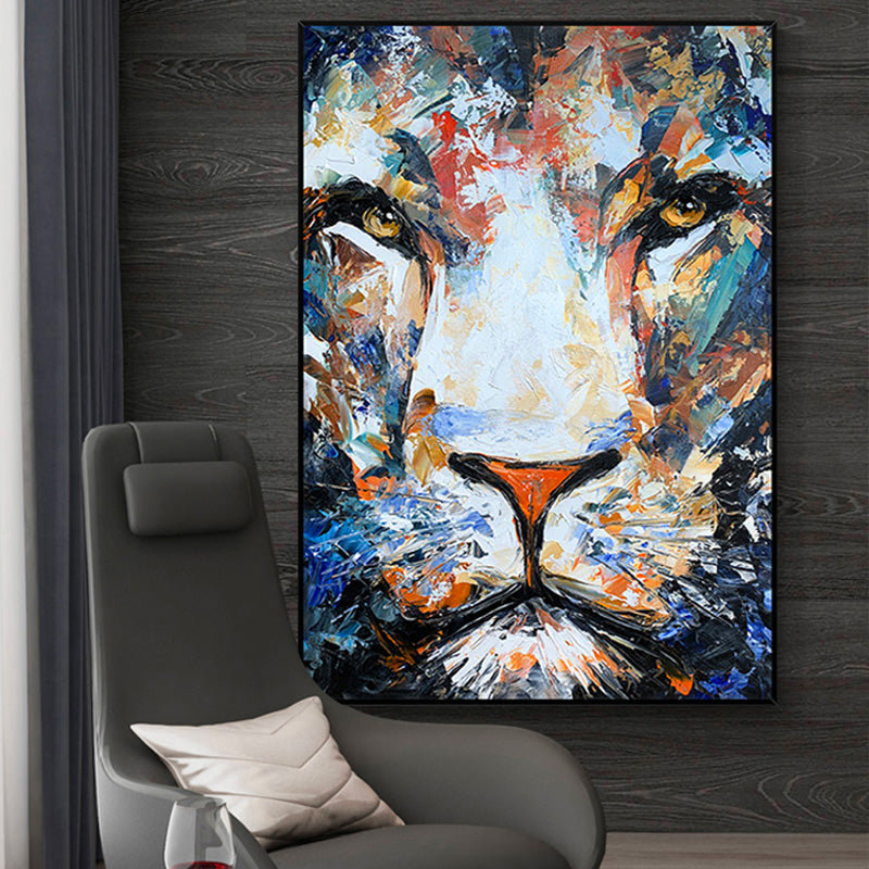 A Lion-Wall-Art-Framed-Canvas-Hand-Painting-TheArtify