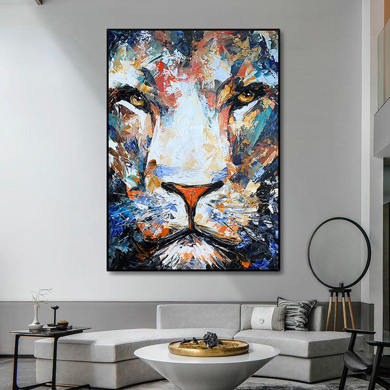 A Lion-Wall-Art-Framed-Canvas-Hand-Painting-TheArtify