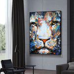 A Lion-Wall-Art-Framed-Canvas-Hand-Painting-TheArtify