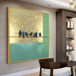 Auspicious Birds-Wall-Art-Framed-Canvas-Hand-Painting-TheArtify