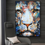 A Lion-Wall-Art-Framed-Canvas-Hand-Painting-TheArtify