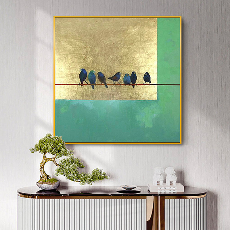 Auspicious Birds-Wall-Art-Framed-Canvas-Hand-Painting-TheArtify